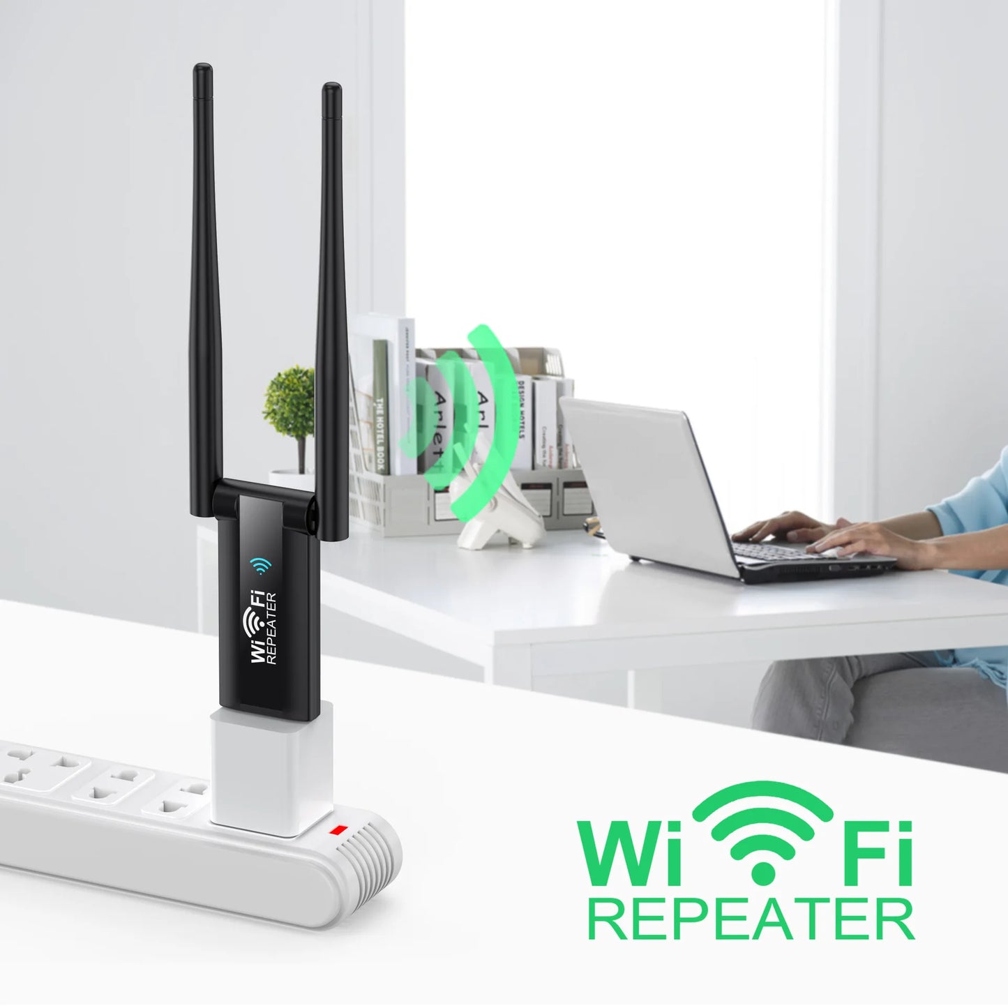 USB 2.4G 300Mbps Wireless WiFi Repeater Extender Router Wi-Fi Signal Amplifier Booster Long Range Network Card Adapter for PC