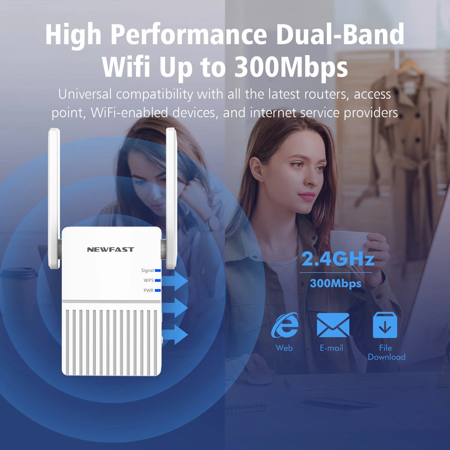 COMFAST 1200Mbps WiFi Extender 5GHz Wireless Repeater 2.4G 300Mbps Wi-Fi Range Signal Booster Amplifier Extenders Repetetidor