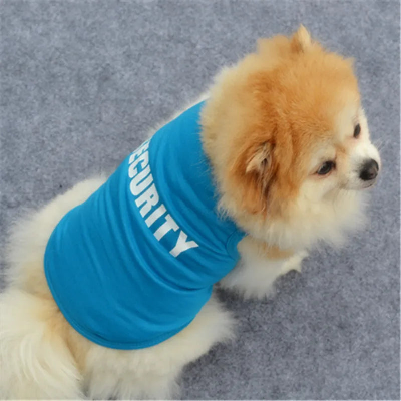 Funny Security Clothing for Dogs. Various colours