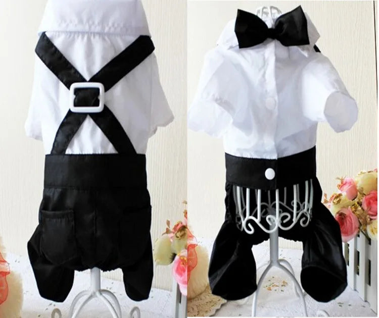 Spiffy Tuxedo Suit Costume for Weddings Birthday Parties and other formal occasions.  Comes 4 colours and 5 sizes.