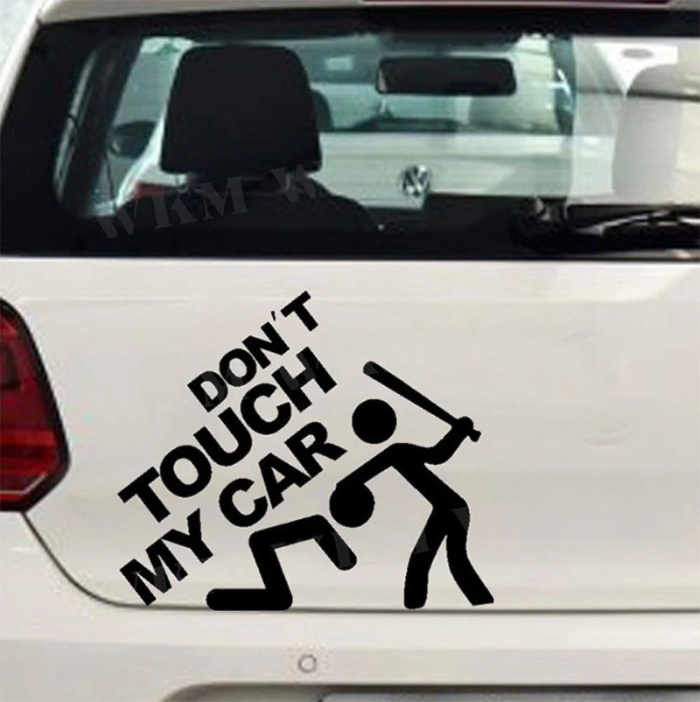 Car Sticker DIY Don’t Touch My Car Creative Modifications Decor Decal Auto Vinyl Film Window Decor Auto Bumper Sticker