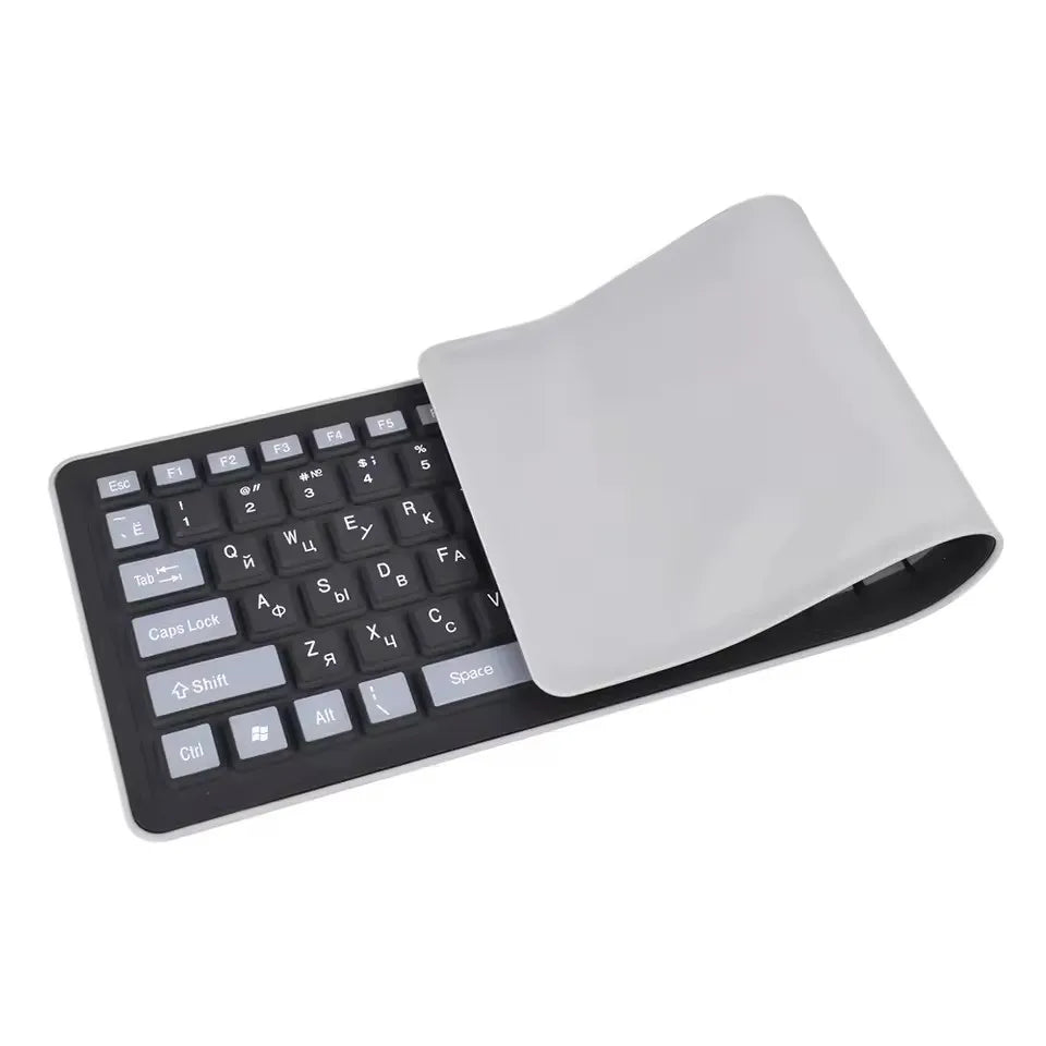 103 Keys English Language, flexible Silicon Keyboard, for Laptop Computers, PCs, Tablets