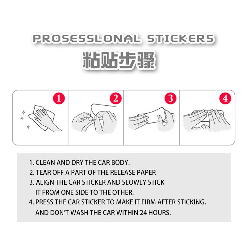 Car Sticker 20*8cm Flower Stickers Car Door Window  Reflective Laser Motorcycle Car Styling 3D Stickers