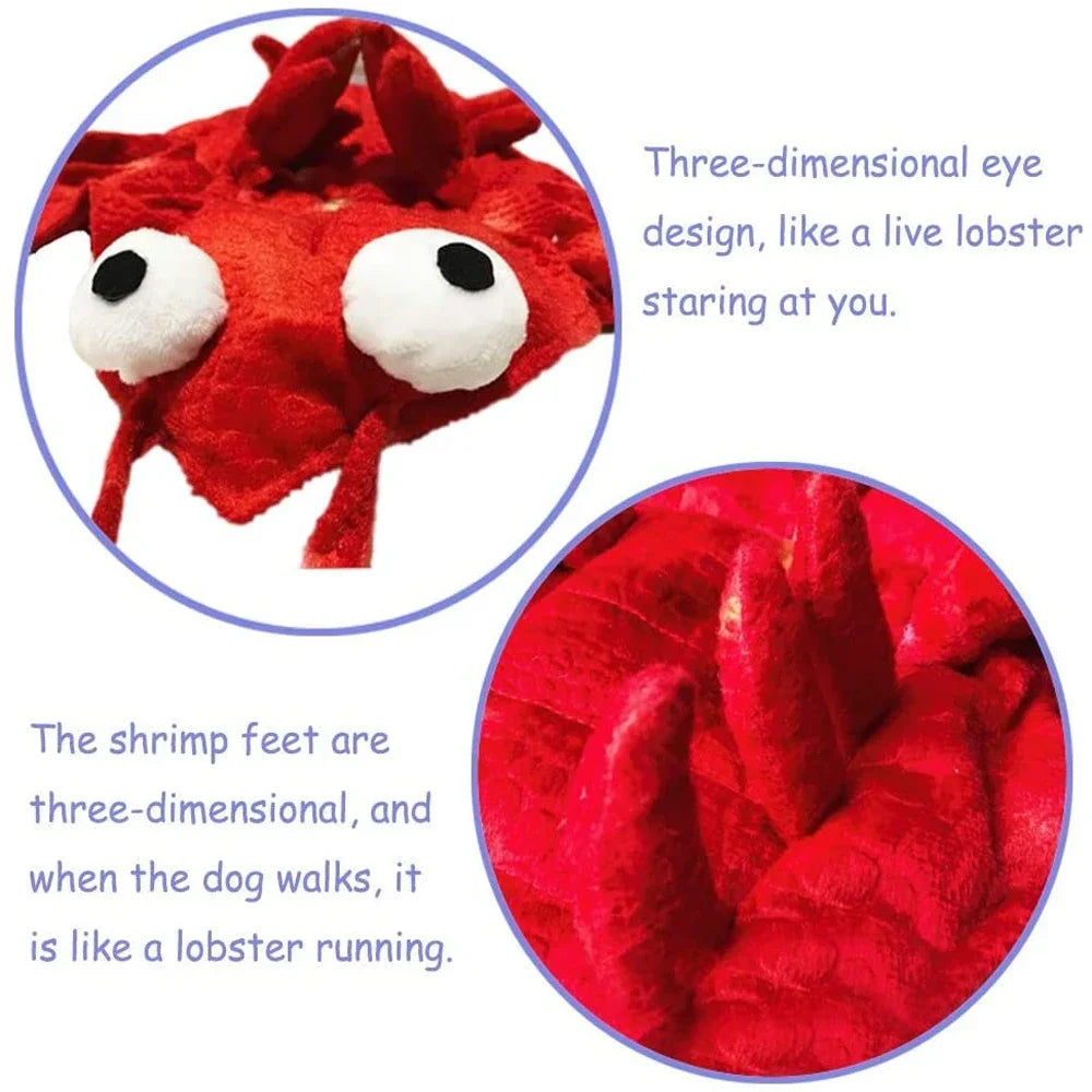 Hilarious Dog Lobster Costume for dogs and cats.