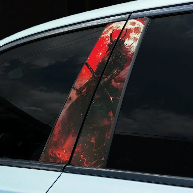 1PC JDM Samurai Car Stickers Auto B Pillar C Pillar Waterproof Decoration Cover Scratch DIY Doors Pillar Sunscreen Vinyl Decals