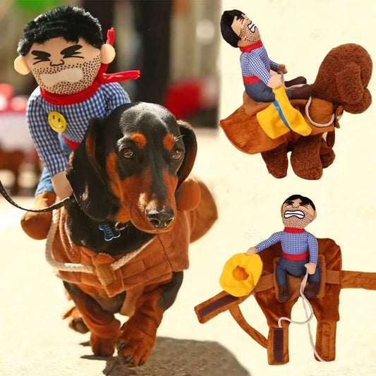 Funny Dress Up Bull (Dog) rider Costume