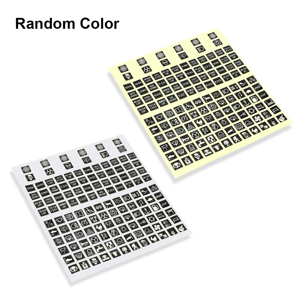Luminous Car Sticker Instrument Panel Buttons Stickers PVC Truck Decoration Rocker Switch Label Circuit Decal