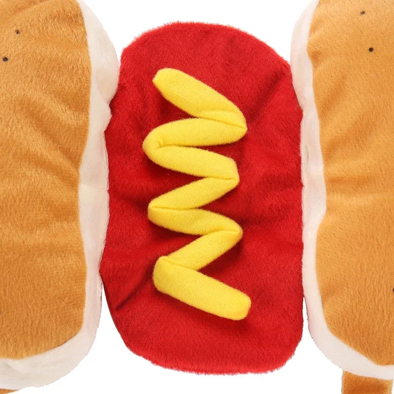 You've seen them before, now you can get one. Funny Hot Dog shaped costume.  Comes in small, medium and large.