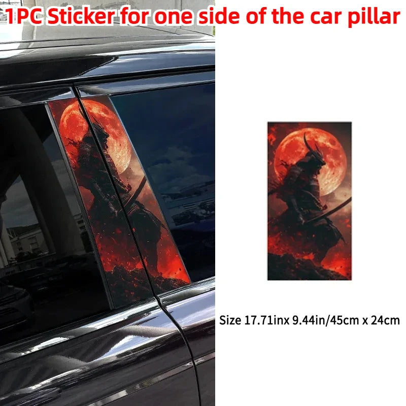 1PC JDM Samurai Car Stickers Auto B Pillar C Pillar Waterproof Decoration Cover Scratch DIY Doors Pillar Sunscreen Vinyl Decals