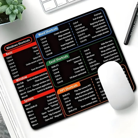 Mouse Mat Shortcuts Mouse Pad Office Mousepad