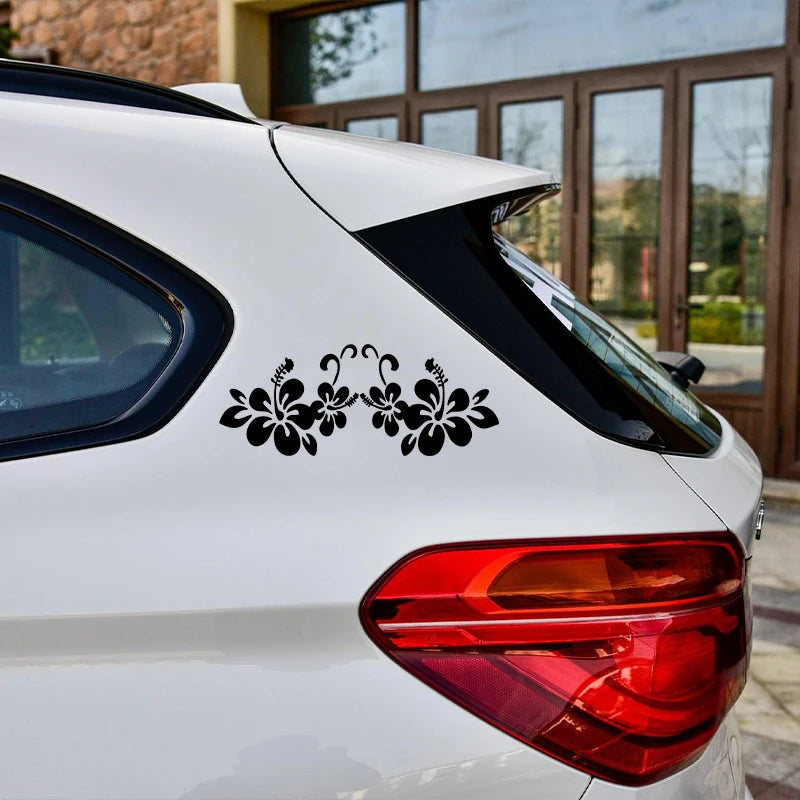 Car Sticker 20*8cm Flower Stickers Car Door Window  Reflective Laser Motorcycle Car Styling 3D Stickers