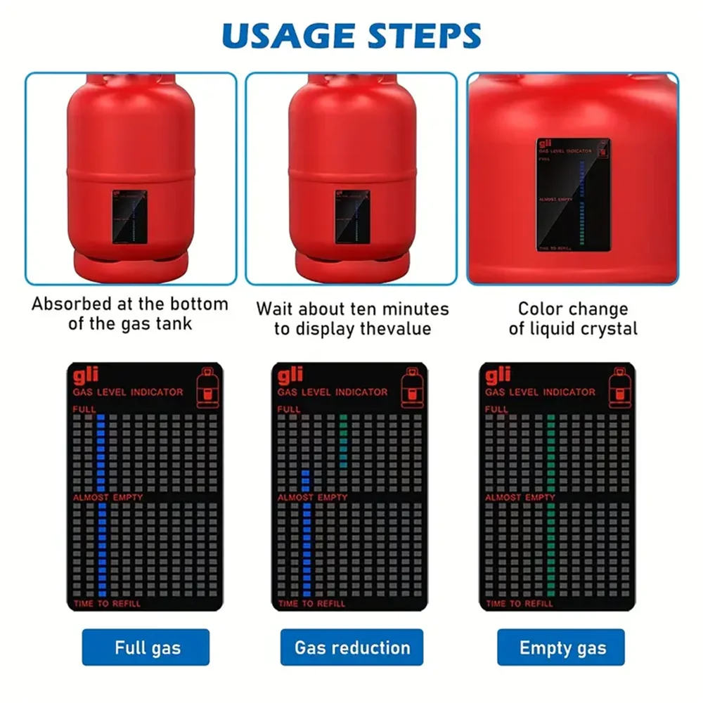 Gas Indicator Level Practical Propane Butane LPG Fuel Gas Tank Level Indicator For Measurement Of Gases. Adhesive Product