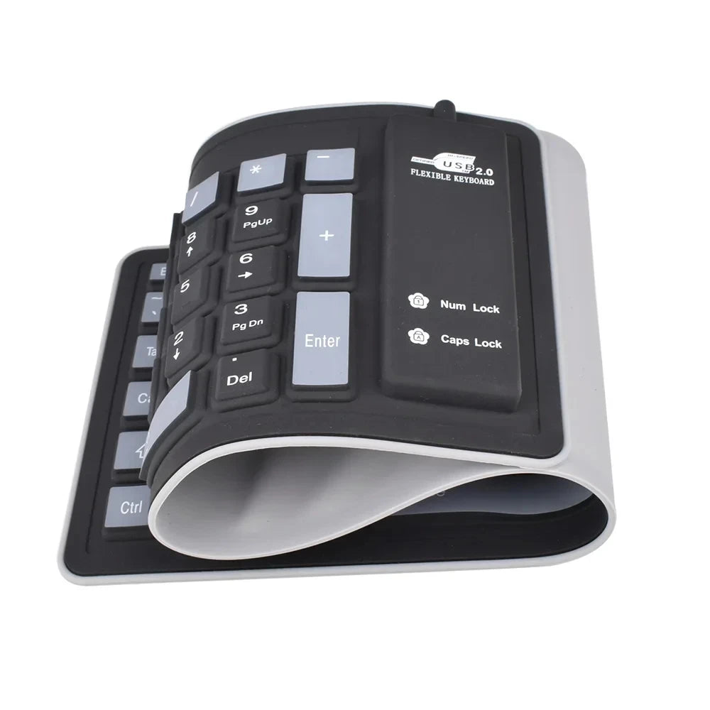 103 Keys English Language, flexible Silicon Keyboard, for Laptop Computers, PCs, Tablets
