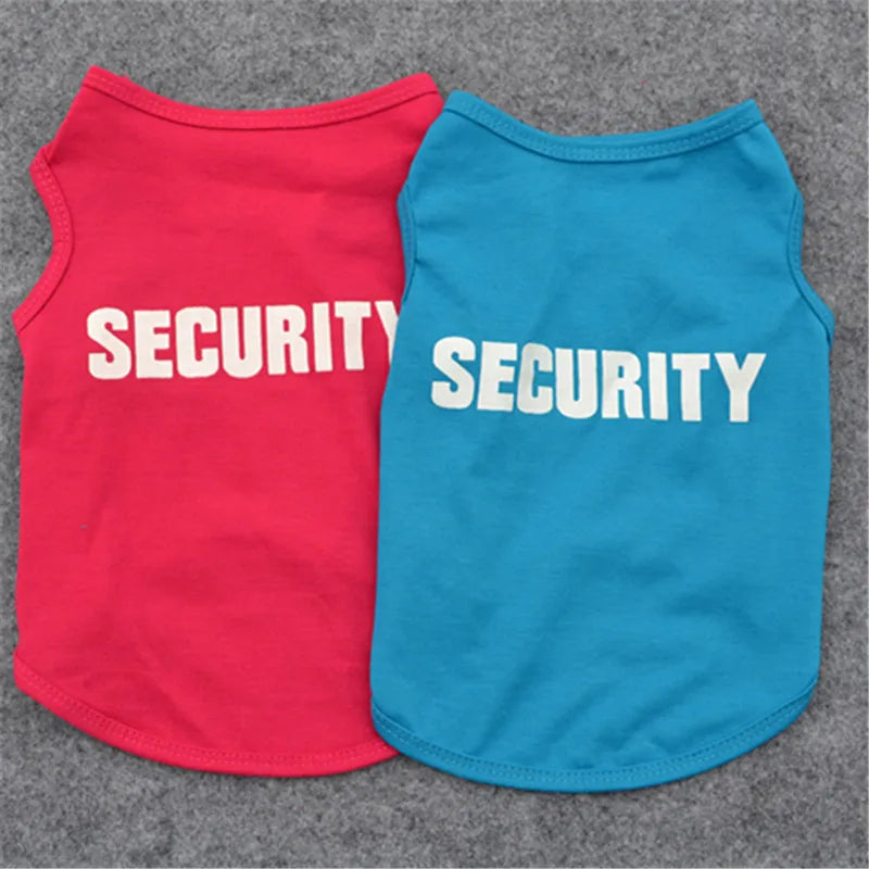 Funny Security Clothing for Dogs.  Various colours