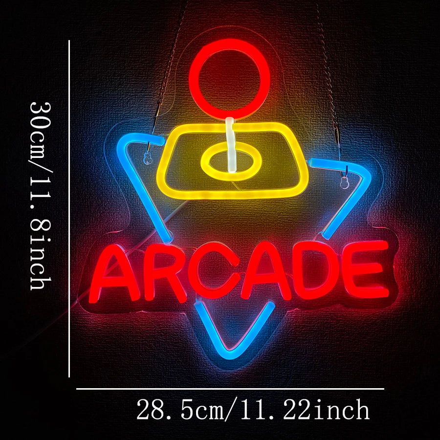 Gaming Neon Sign, Game On Neon Sign for Game Room Decor - LED Game Neon Sign for Teen Boy Room Decor, Gamer Wall Decor
