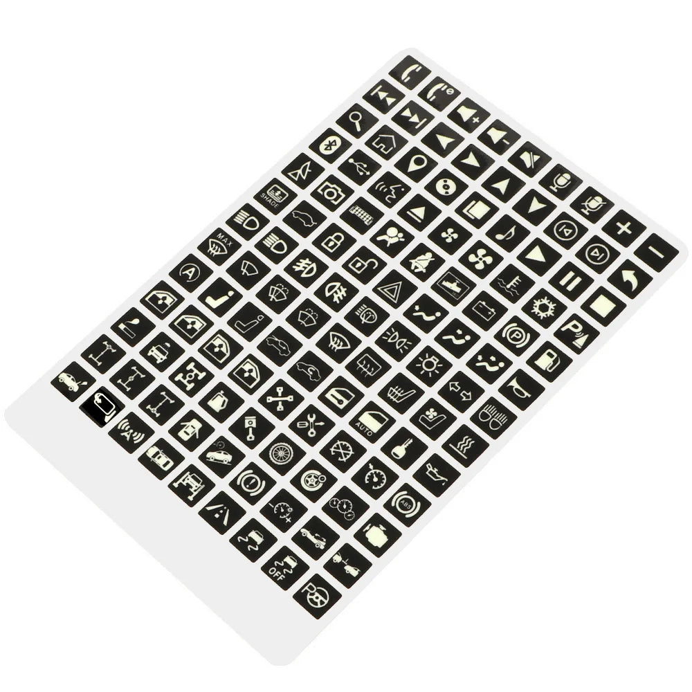 Luminous Car Sticker Instrument Panel Buttons Stickers PVC Truck Decoration Rocker Switch Label Circuit Decal