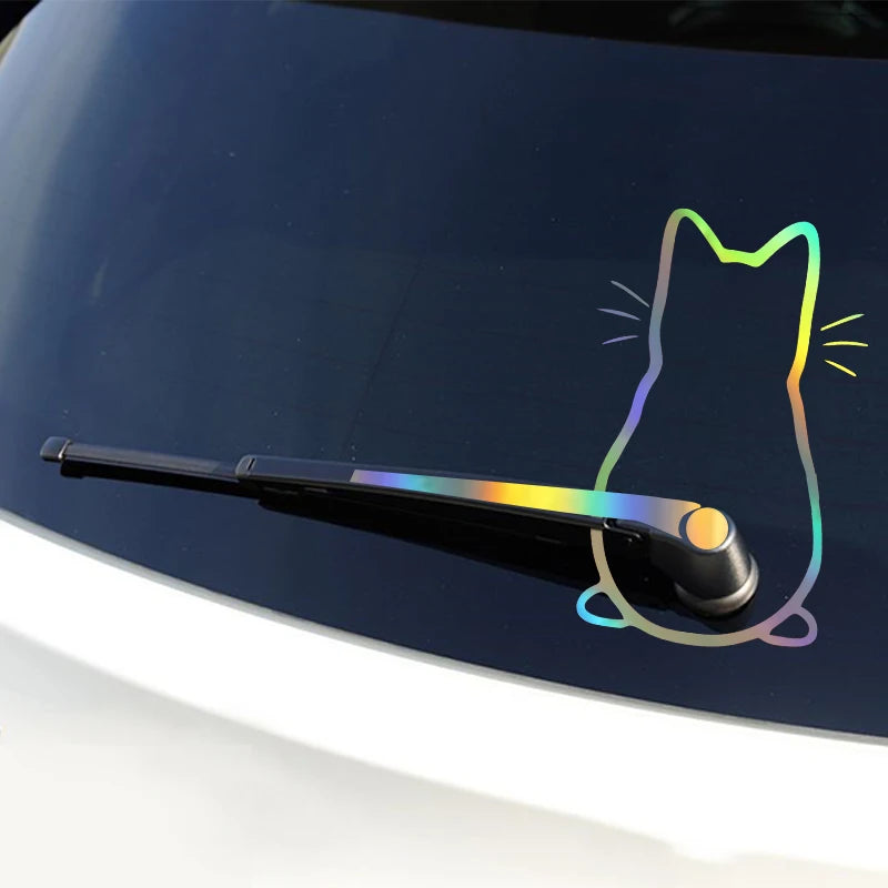 Car interior stickers Art design Fun cat car stickers Window rear glass Car decoration Car styling stickers and decals