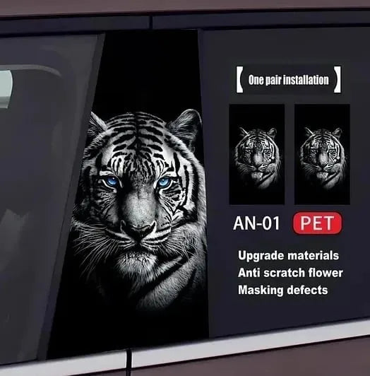 1PC Honeycomb Geometric Car Stickers Auto B Pillar C Pillar Waterproof Vehicle Center Column Decor Cover Scratch DIY PET Decals