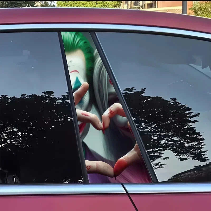 2 pieces Car stickers, car sticker set, scratch resistant PVC car sticker, suitable for car B pillar, car door sticker
