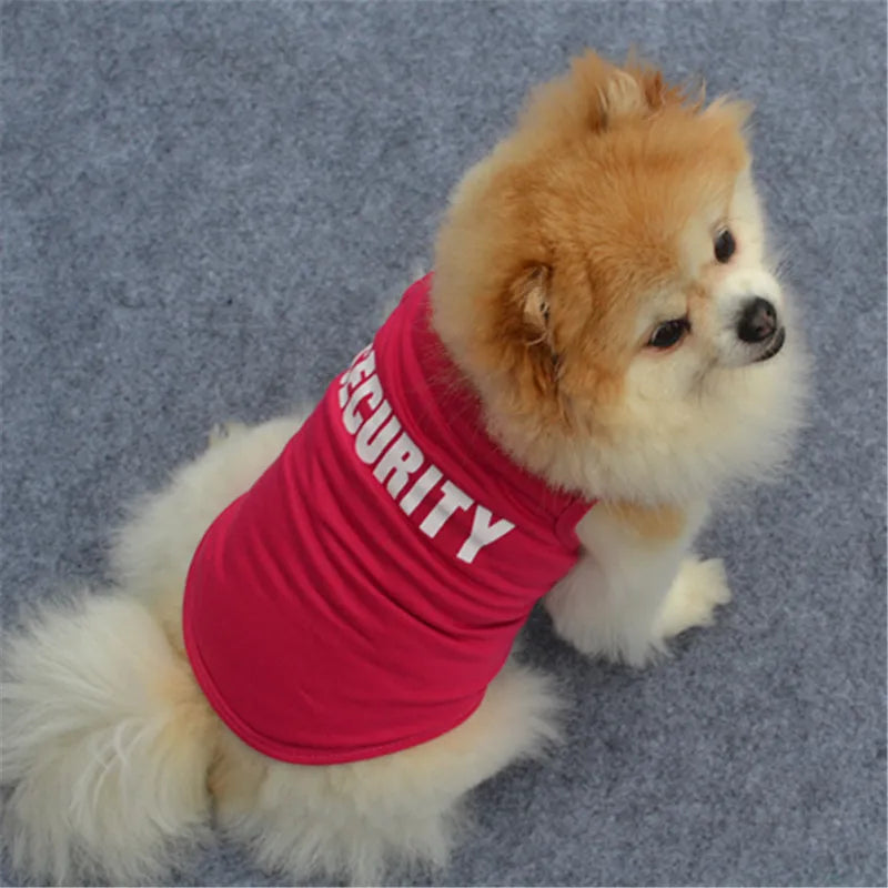 Funny Security Clothing for Dogs.  Various colours