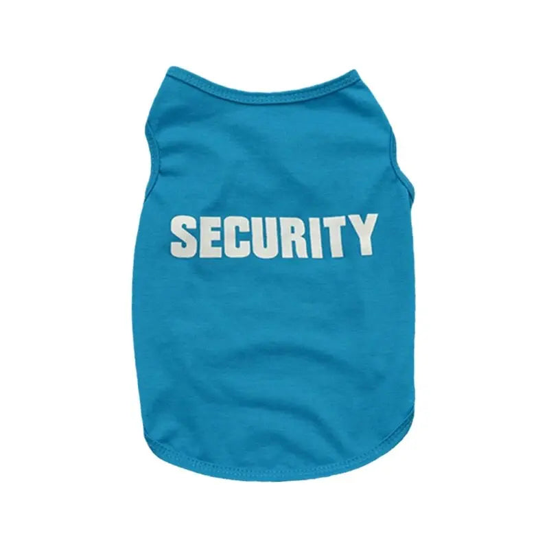 Funny Security Clothing for Dogs.  Various colours
