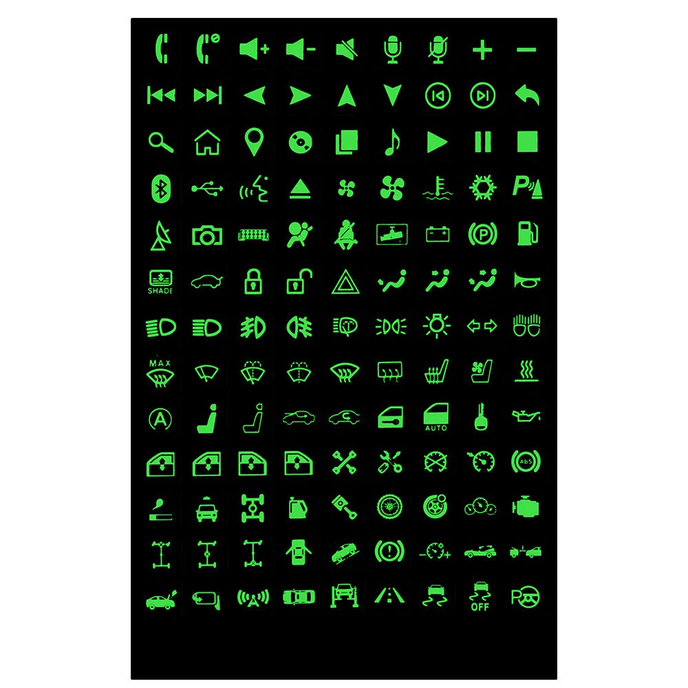 Luminous Car Sticker Instrument Panel Buttons Stickers PVC Truck Decoration Rocker Switch Label Circuit Decal