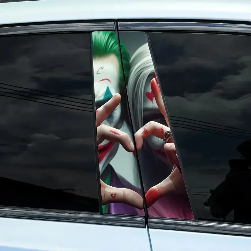 2 pieces Car stickers, car sticker set, scratch resistant PVC car sticker, suitable for car B pillar, car door sticker