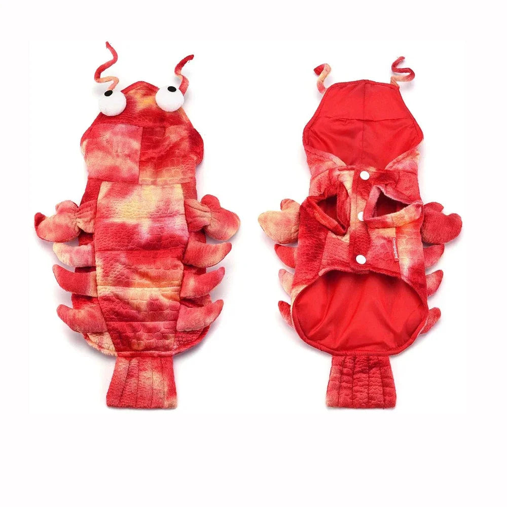 Hilarious Dog Lobster Costume for dogs and cats.