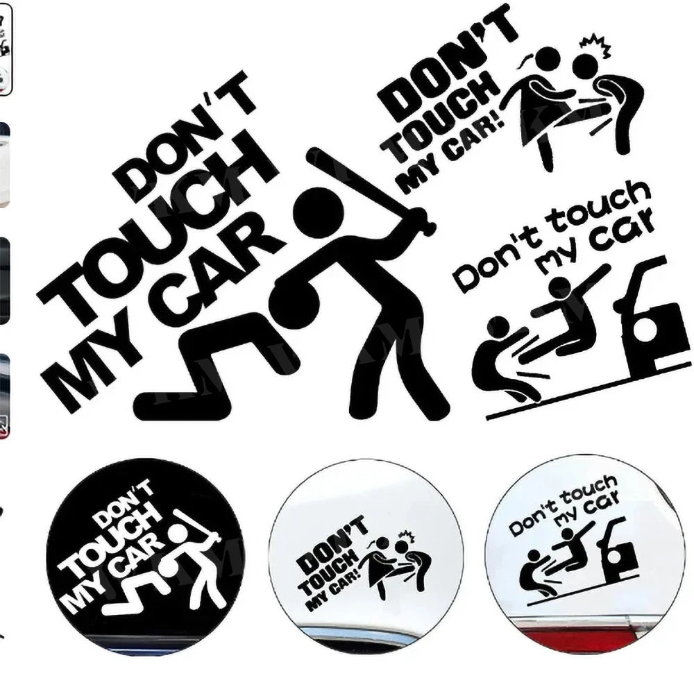 Car Sticker DIY Don’t Touch My Car Creative Modifications Decor Decal Auto Vinyl Film Window Decor Auto Bumper Sticker