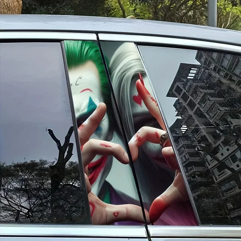 2 pieces Car stickers, car sticker set, scratch resistant PVC car sticker, suitable for car B pillar, car door sticker