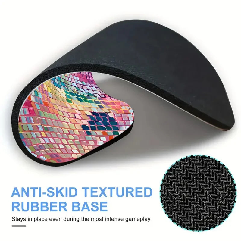 Rubber Round Pink Disco Ball Mouse Mat