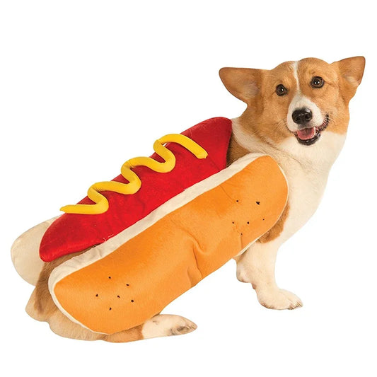 You've seen them before, now you can get one. Funny Hot Dog shaped costume.  Comes in small, medium and large.