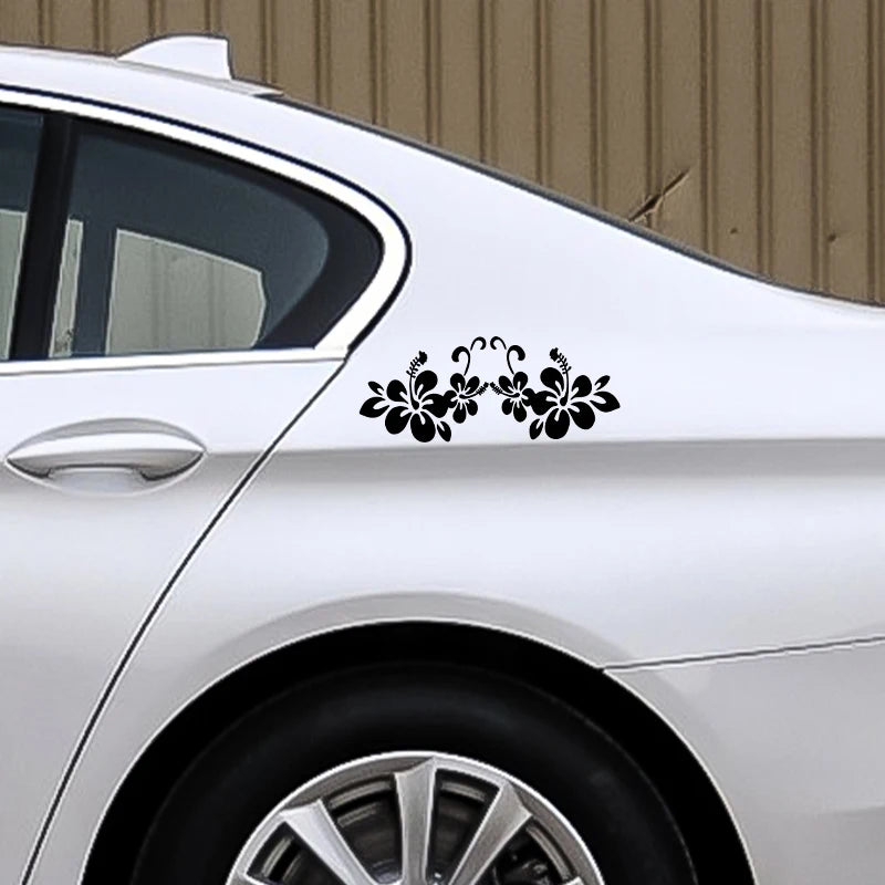 Car Sticker 20*8cm Flower Stickers Car Door Window  Reflective Laser Motorcycle Car Styling 3D Stickers