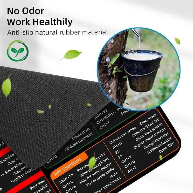 Mouse Mat Shortcuts Mouse Pad Office Mousepad