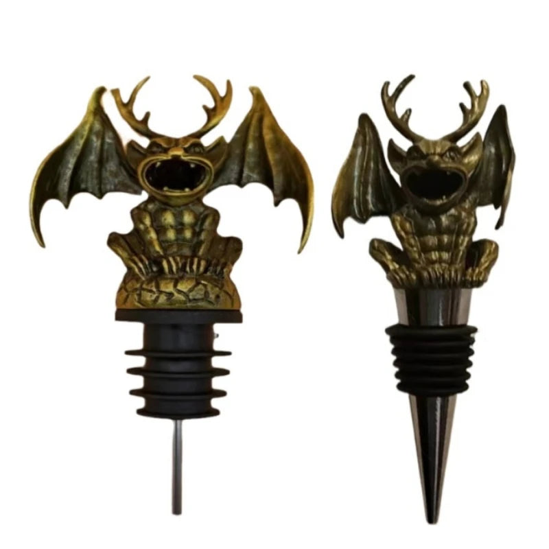 Retro Gargoyle Pourer Home Bar Restaurant Wine Mouth Interesting Wine Stopper Bottle Ornaments