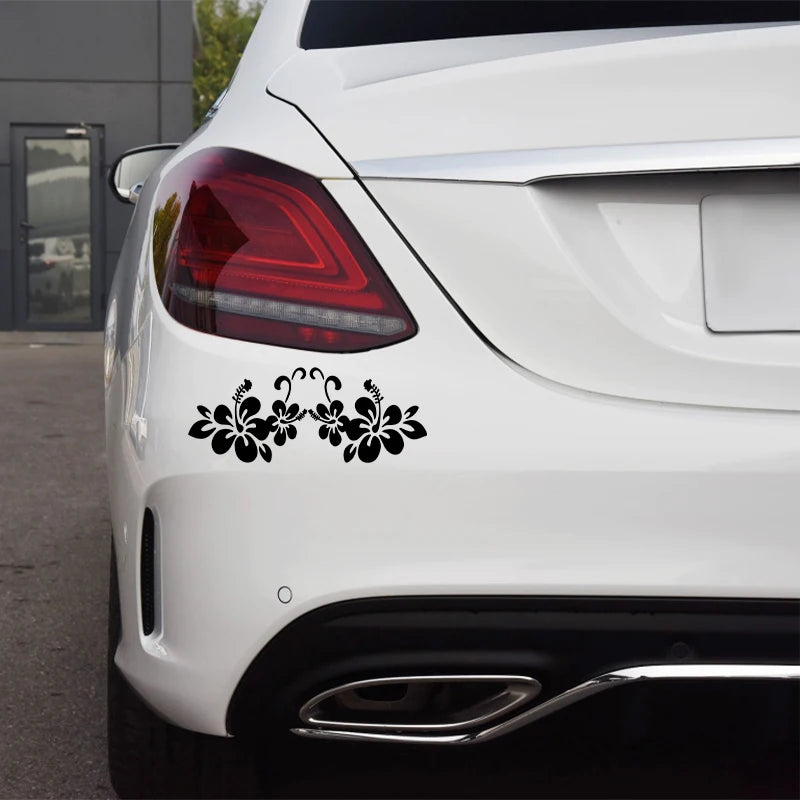 Car Sticker 20*8cm Flower Stickers Car Door Window  Reflective Laser Motorcycle Car Styling 3D Stickers