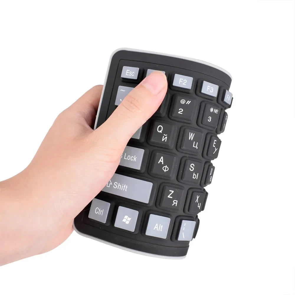 103 Keys English Language, flexible Silicon Keyboard, for Laptop Computers, PCs, Tablets