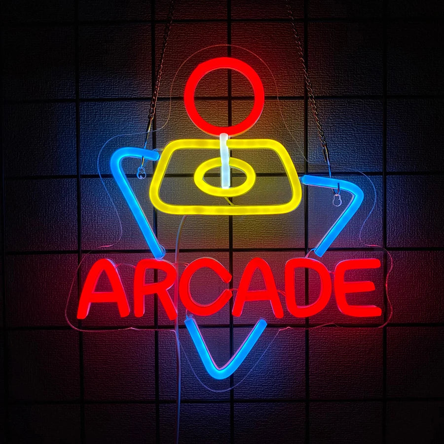 Gaming Neon Sign, Game On Neon Sign for Game Room Decor - LED Game Neon Sign for Teen Boy Room Decor, Gamer Wall Decor