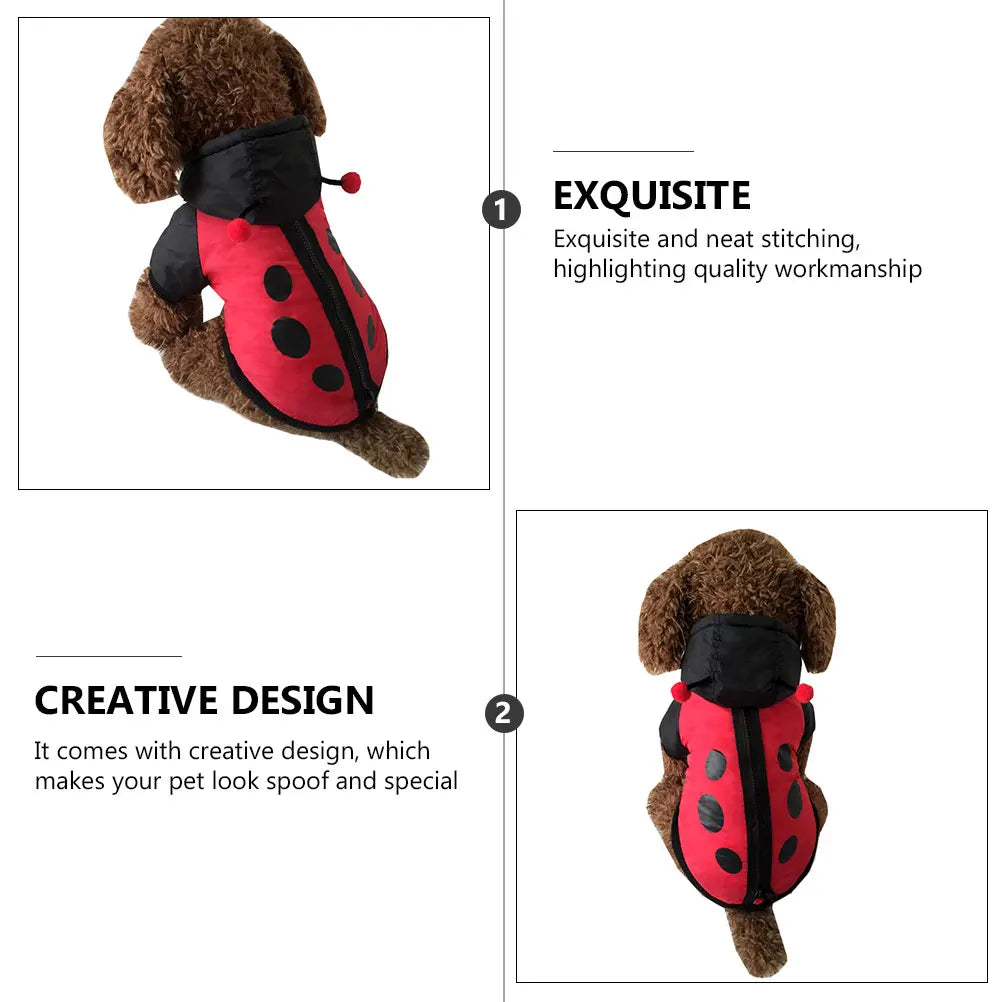 Cute Ladybug Dog Costume - Have the cutest dog in your neighbourhood.