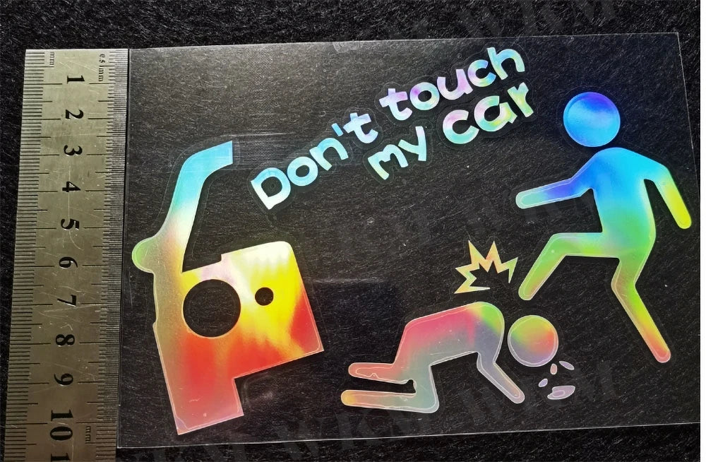 Car Sticker DIY Don’t Touch My Car Creative Modifications Decor Decal Auto Vinyl Film Window Decor Auto Bumper Sticker