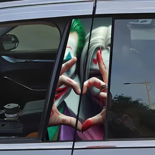 2 pieces Car stickers, car sticker set, scratch resistant PVC car sticker, suitable for car B pillar, car door sticker