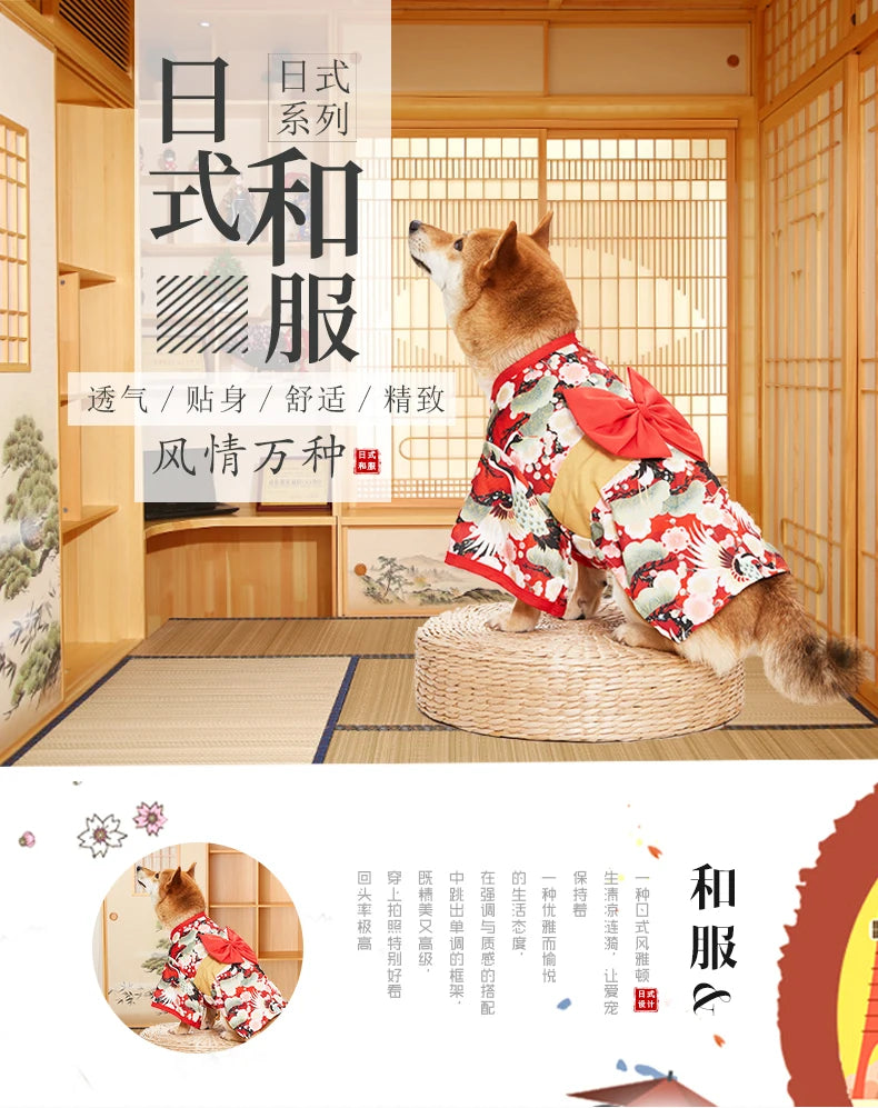 Your mate will be the most stylish resident in your street with this high quality, Japanese Kimono Dog Costume.  Comes in a wide range colours and of sizes.