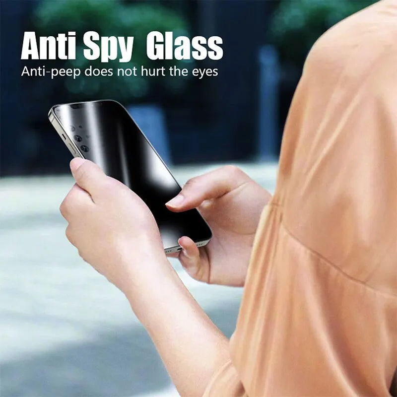 4PCS Privacy Screen Protector, prevents your screen from being read. For iPhone only, Tempered Glass