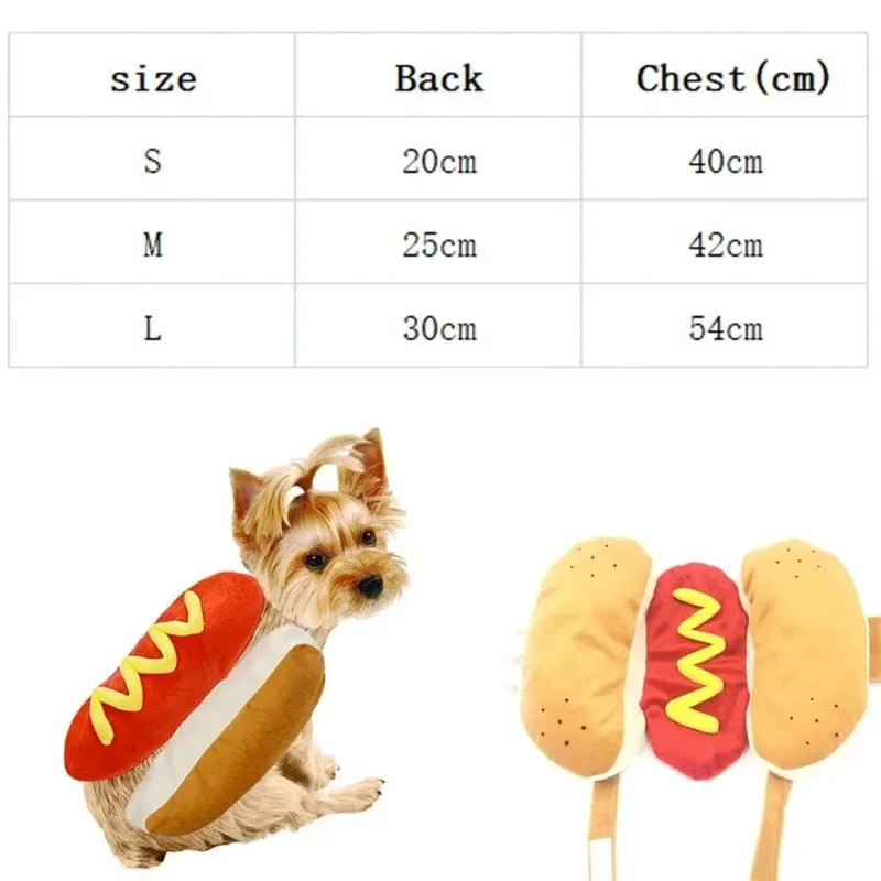 You've seen them before, now you can get one. Funny Hot Dog shaped costume.  Comes in small, medium and large.