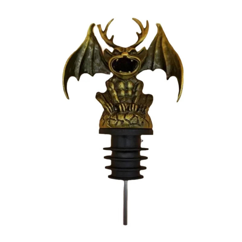 Retro Gargoyle Pourer Home Bar Restaurant Wine Mouth Interesting Wine Stopper Bottle Ornaments