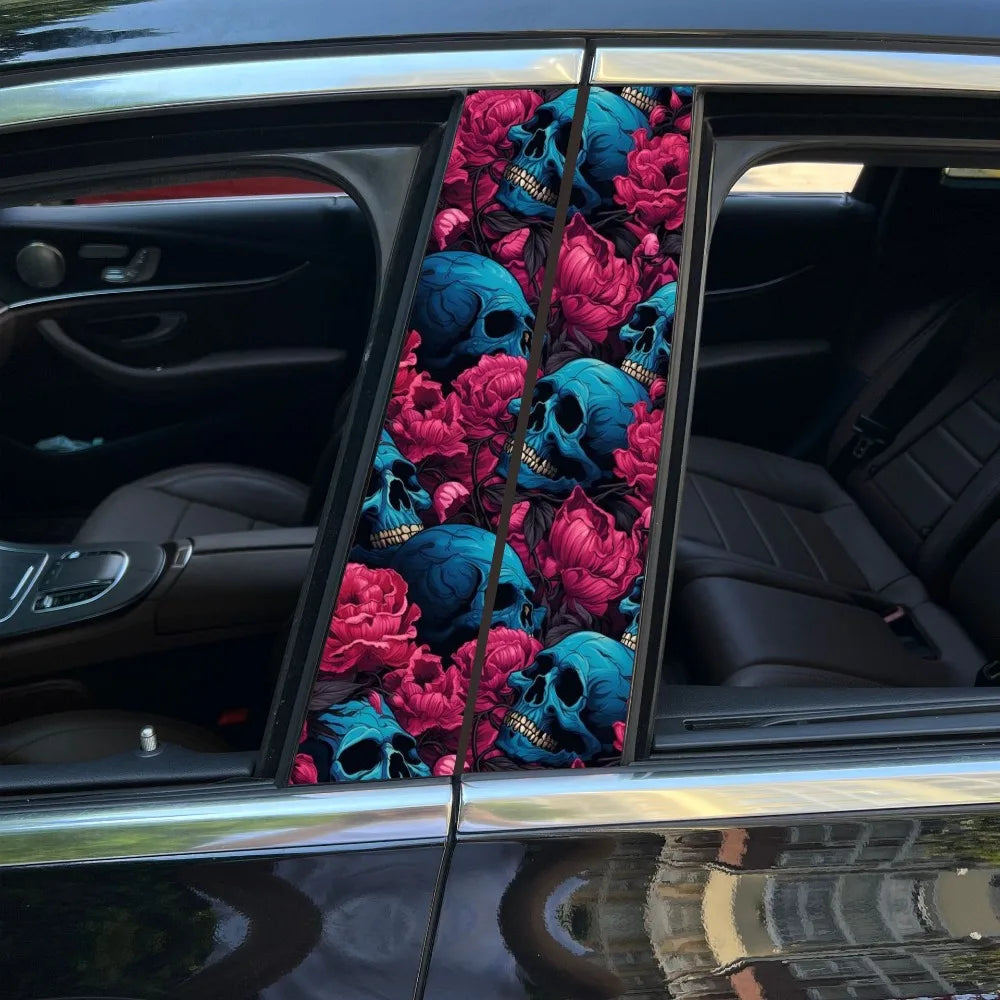 1PC Honeycomb Geometric Car Stickers Auto B Pillar C Pillar Waterproof Vehicle Center Column Decor Cover Scratch DIY PET Decals