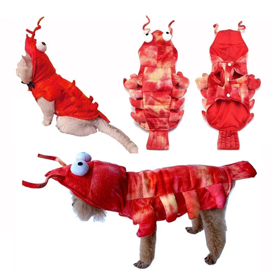 Hilarious Dog Lobster Costume for dogs and cats.