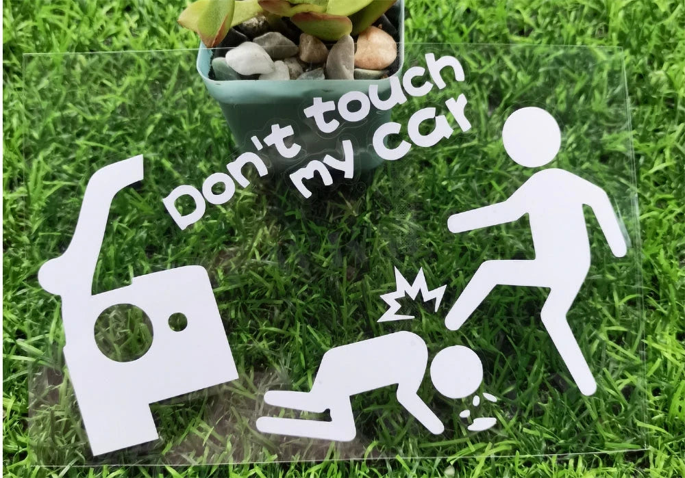 Car Sticker DIY Don’t Touch My Car Creative Modifications Decor Decal Auto Vinyl Film Window Decor Auto Bumper Sticker