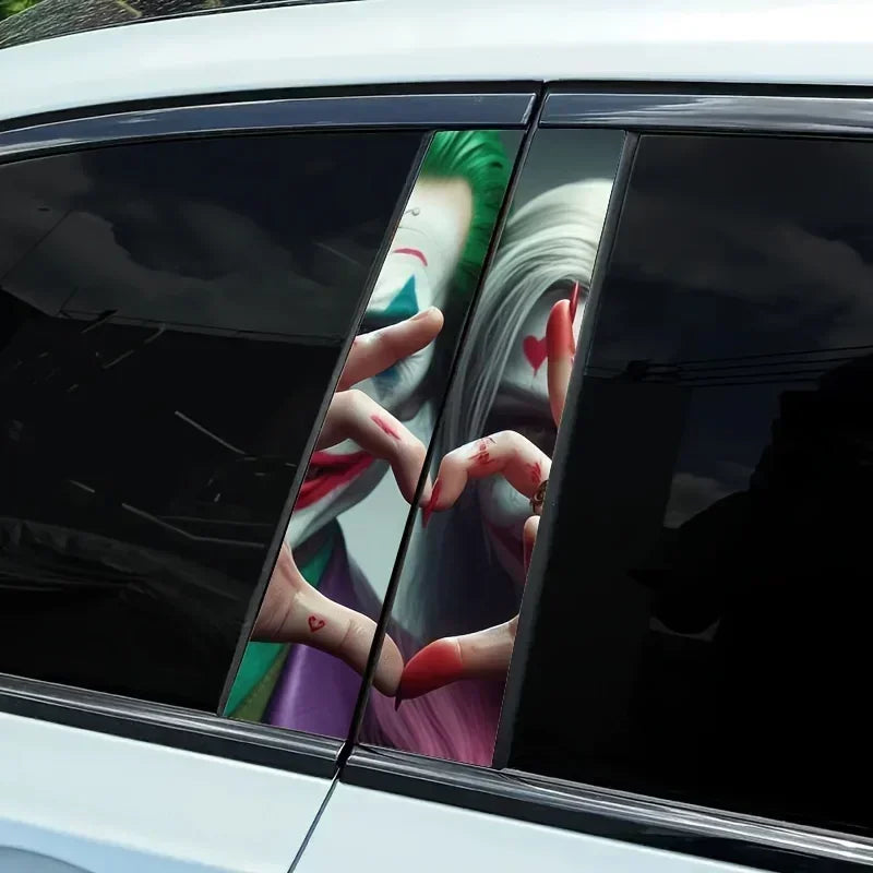 2 pieces Car stickers, car sticker set, scratch resistant PVC car sticker, suitable for car B pillar, car door sticker