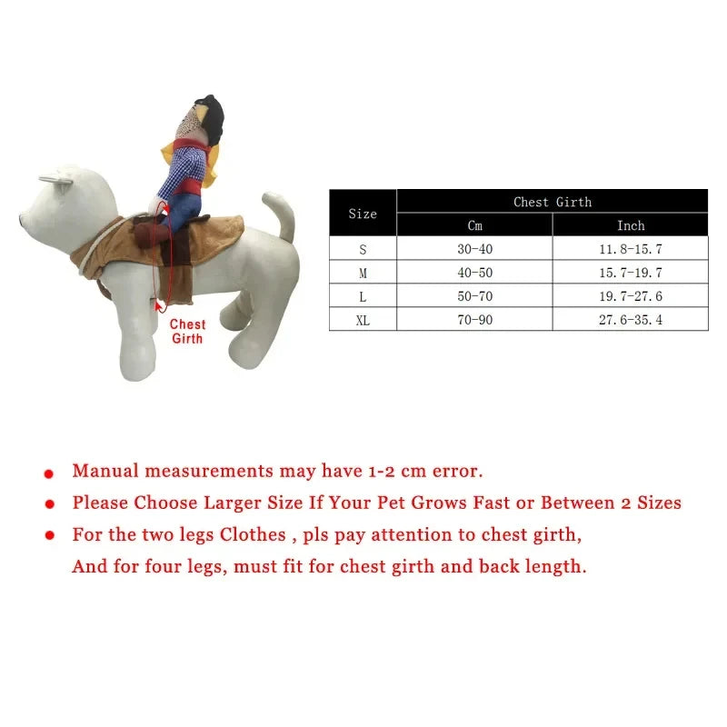 Funny Dress Up Bull (Dog) rider Costume